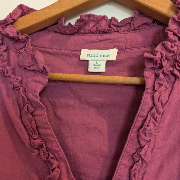 Sundance Mauve Ruffled Blouse - Picture 2 of 4
